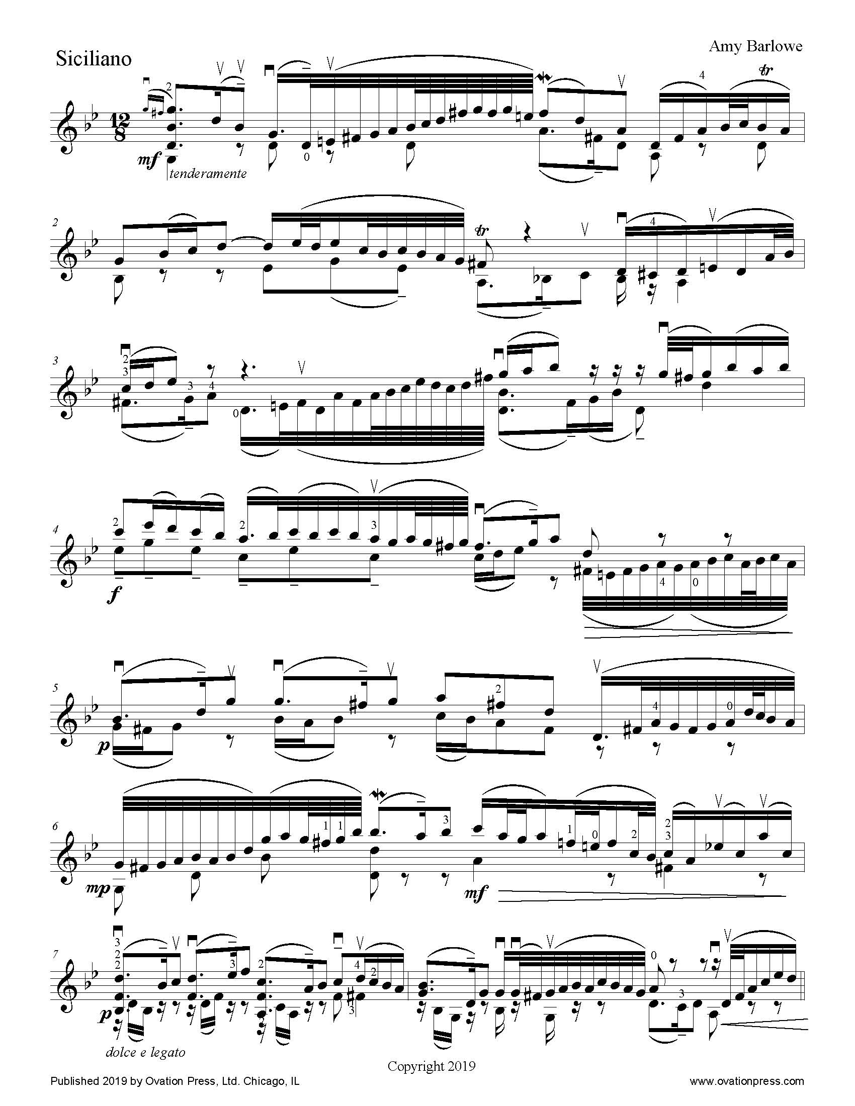 Siciliano (for Solo Violin)