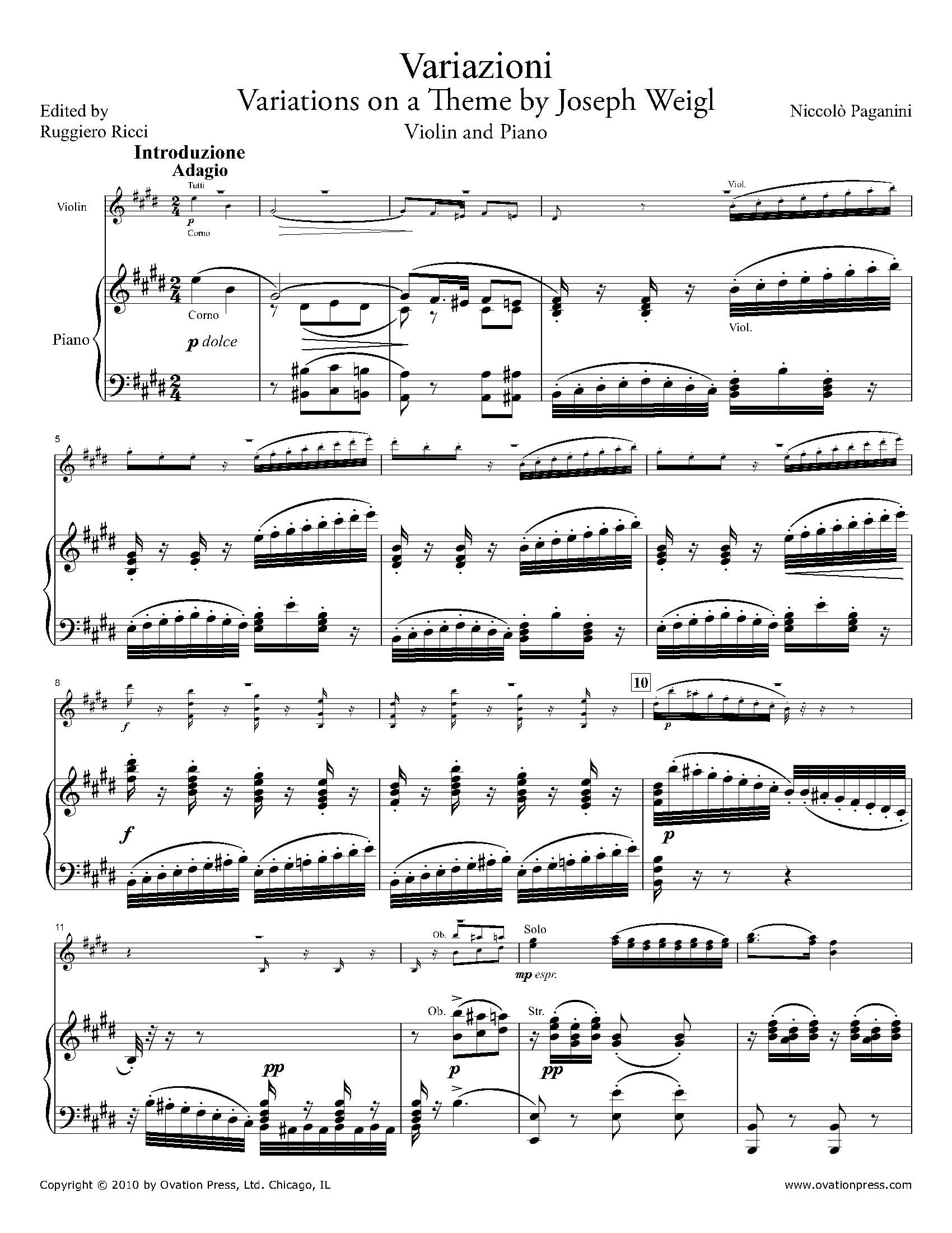 Variations on a Theme by Joseph Weigl