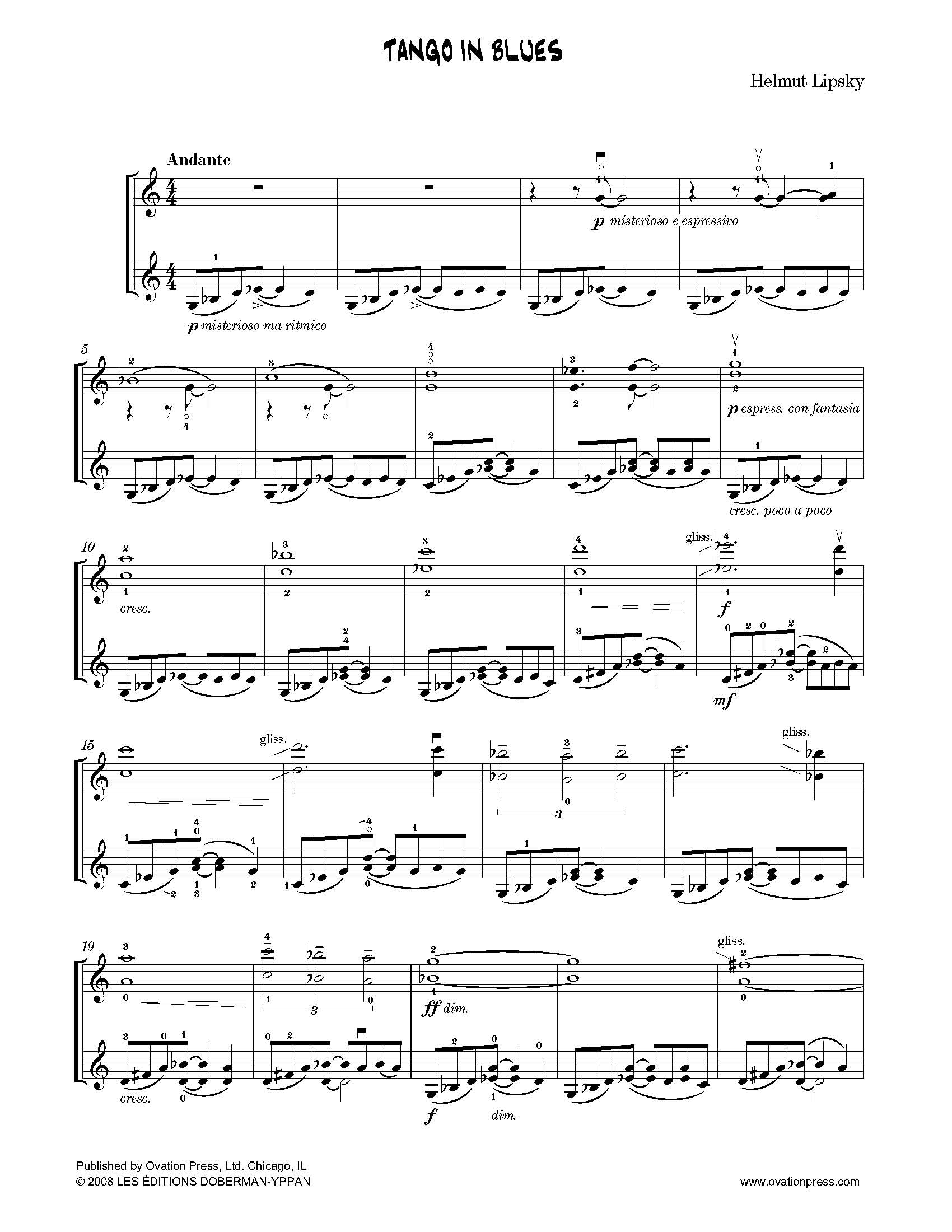 Tango in blues