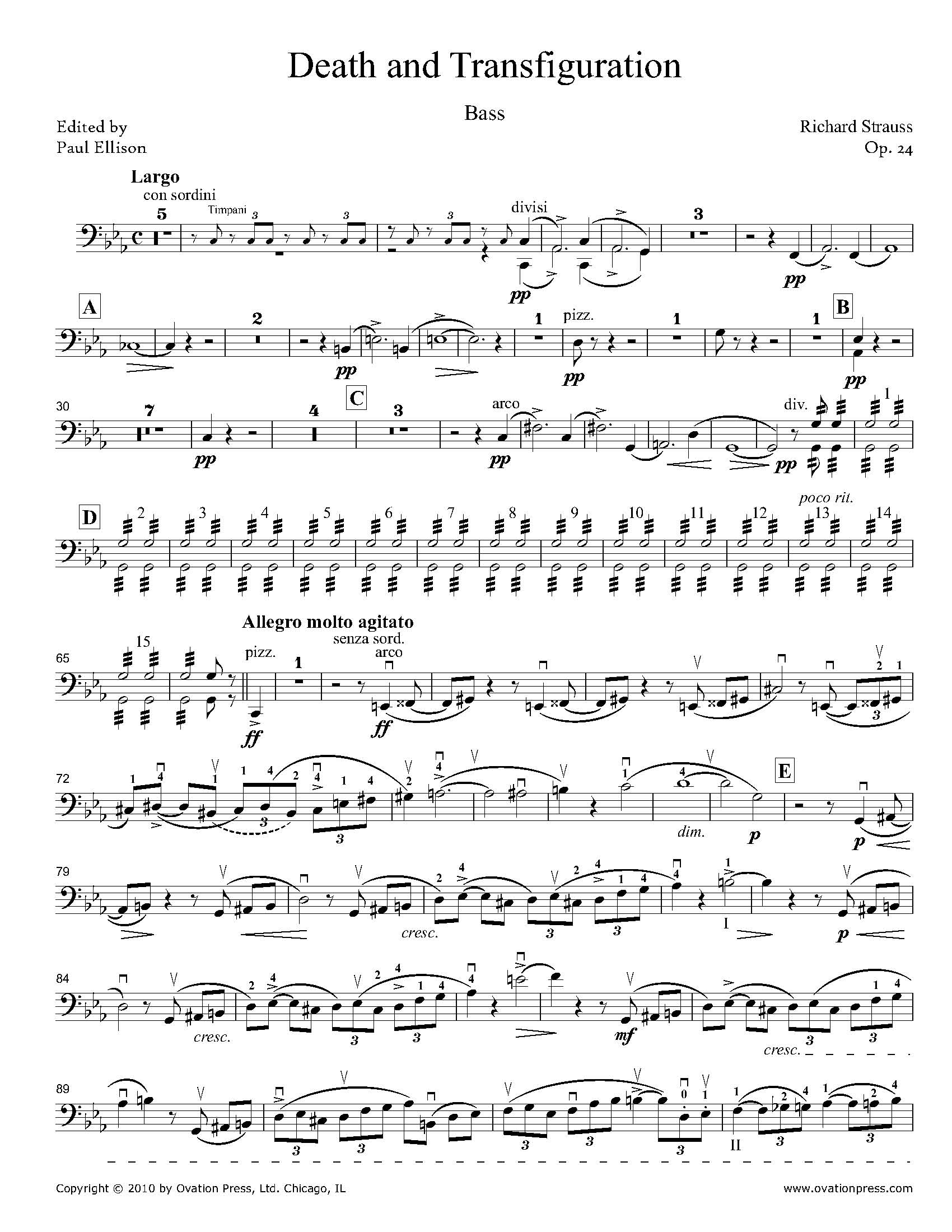 Strauss Death and Transfiguration - Bass