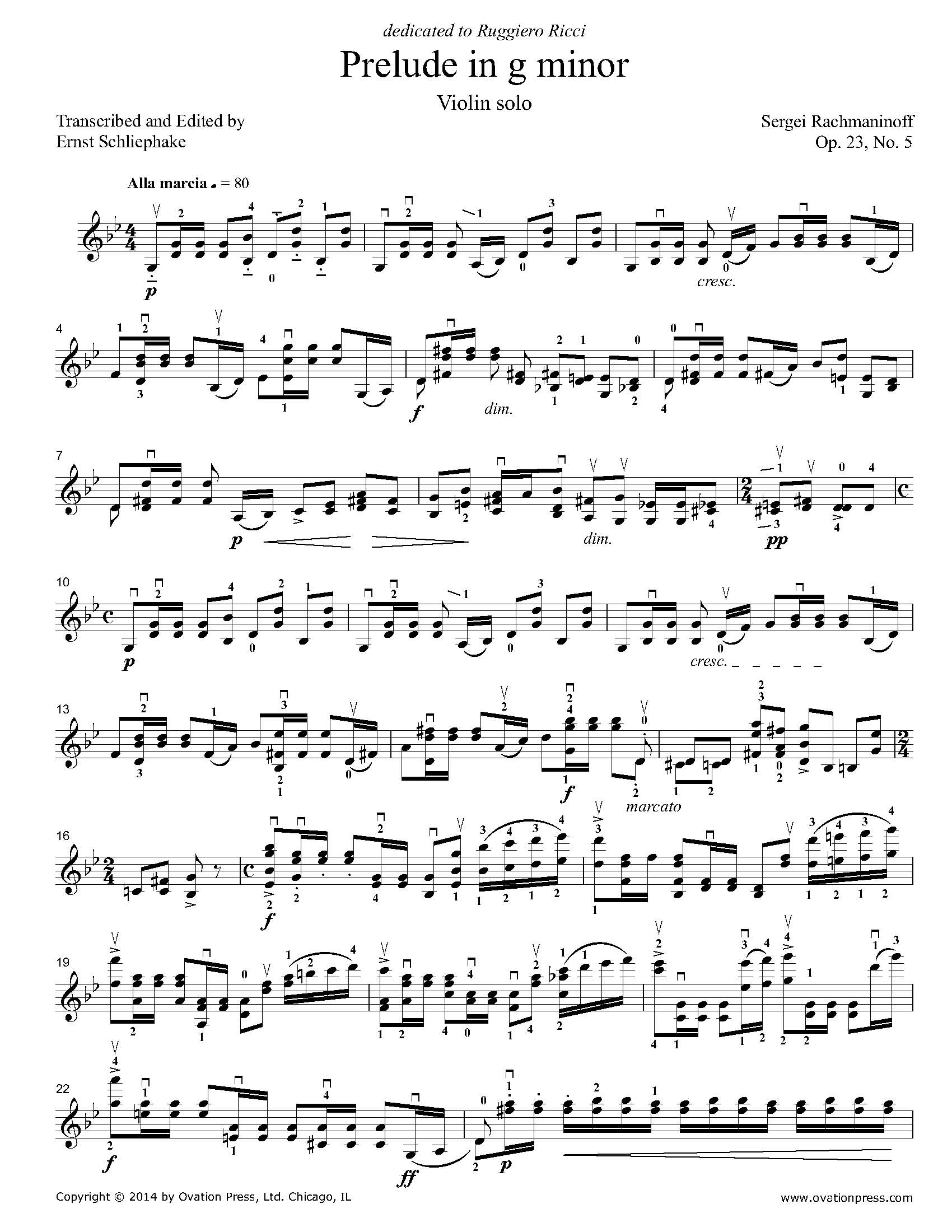 Rachmaninoff Prelude in g minor Op. 23, No. 5