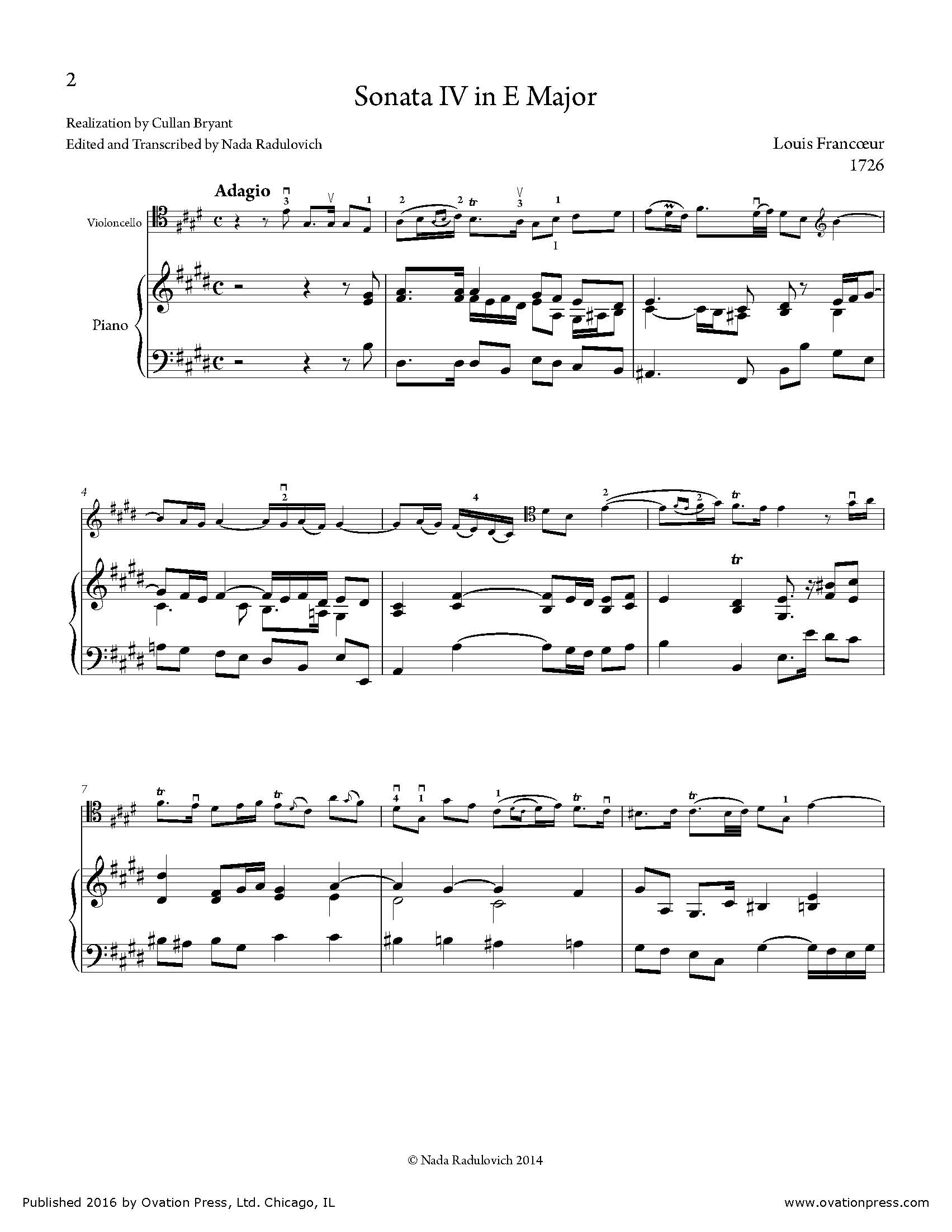 Sonata IV in E Major