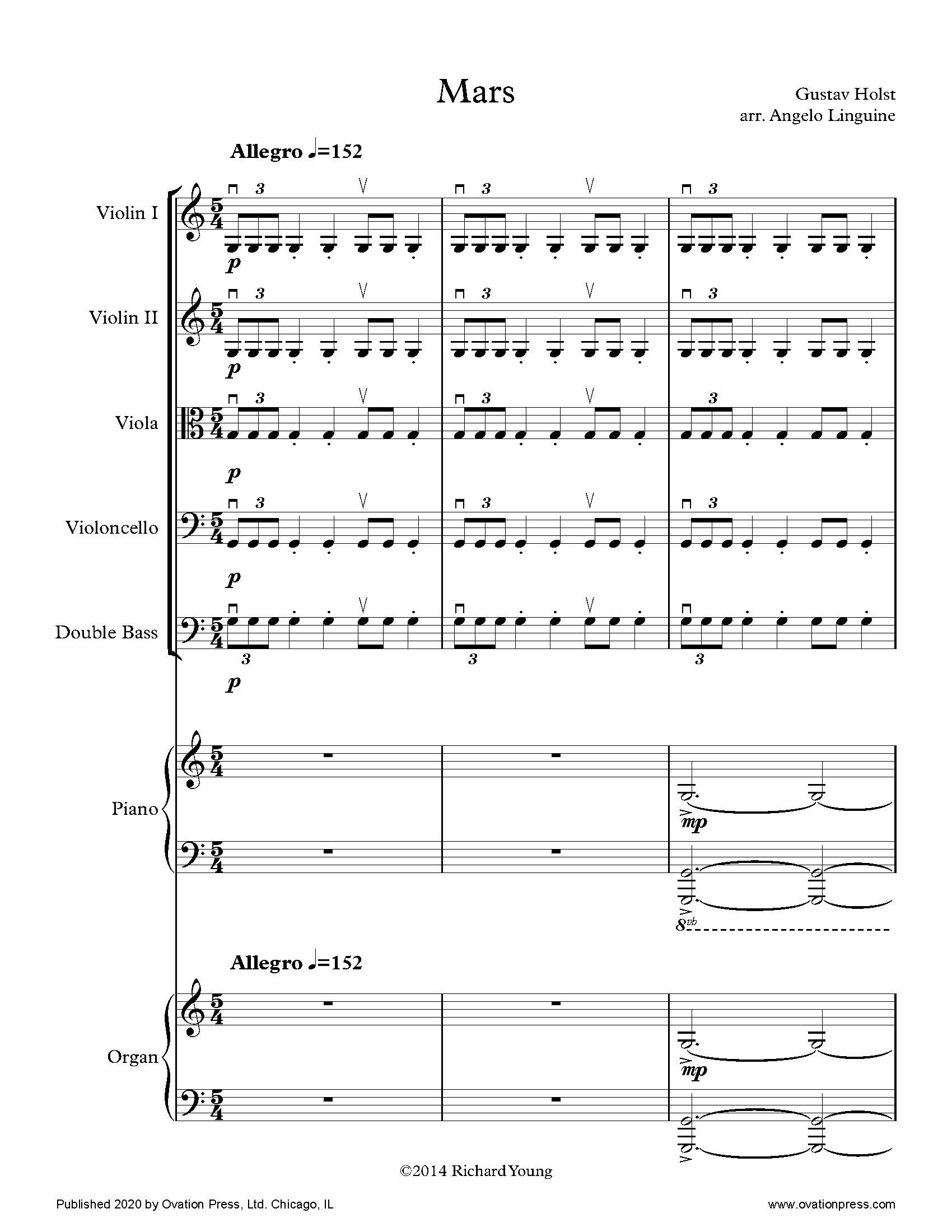 Holst Mars (for Elementary String Orchestra)