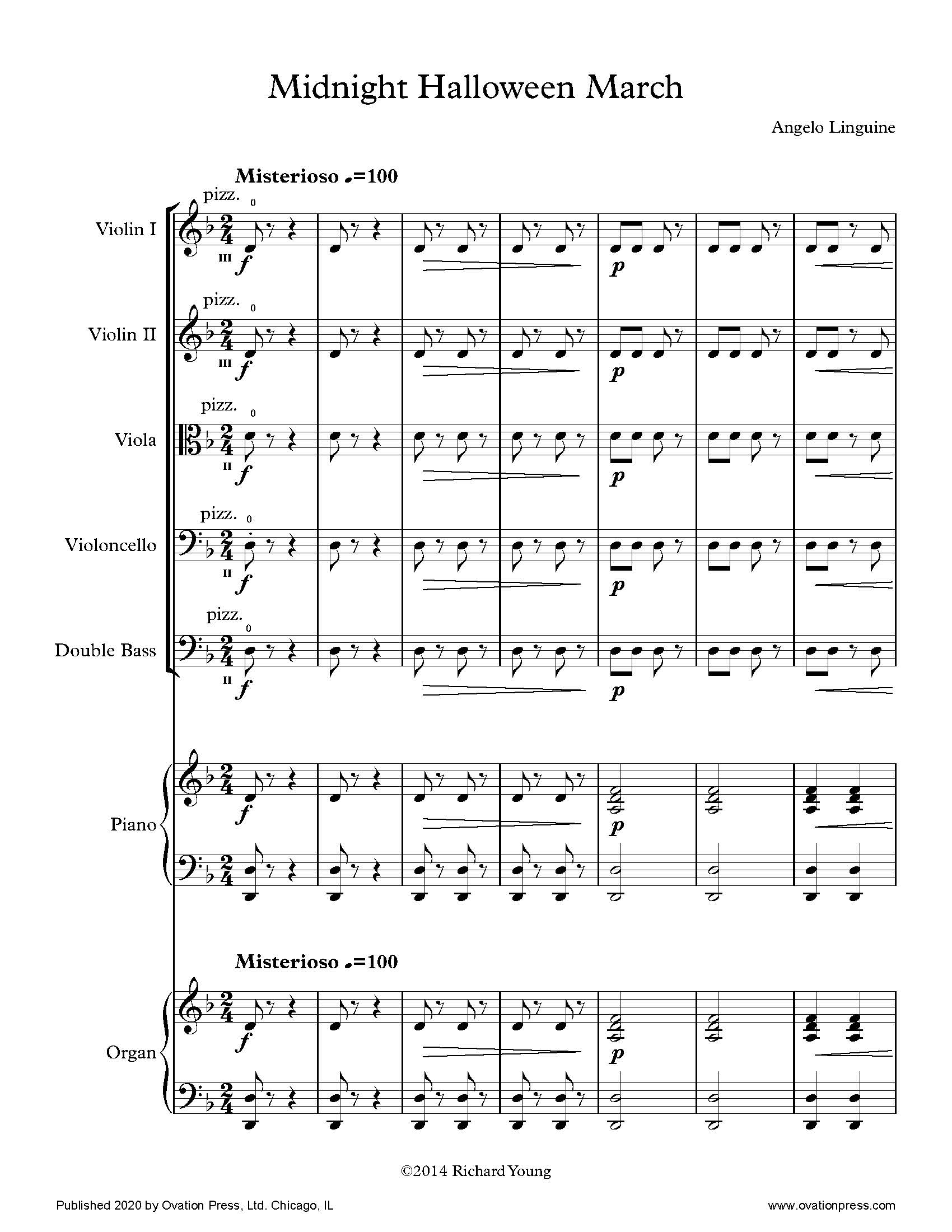 Linguine Midnight Halloween March (for Elementary String Orchestra)
