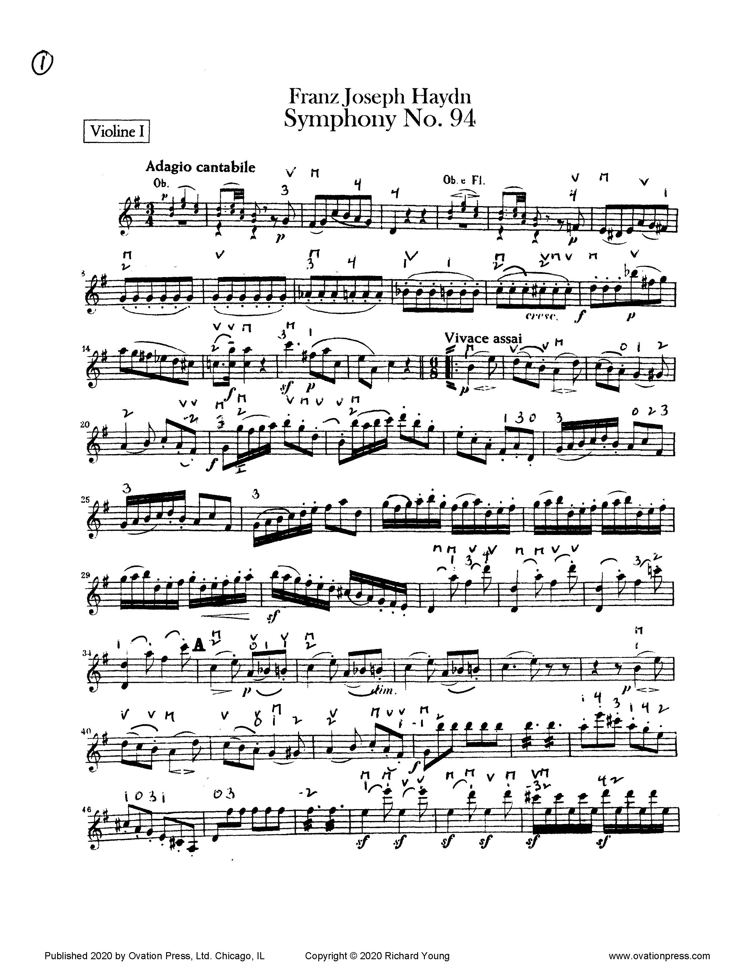 Hadyn Symphony No. 94 (for Advanced Orchestra)