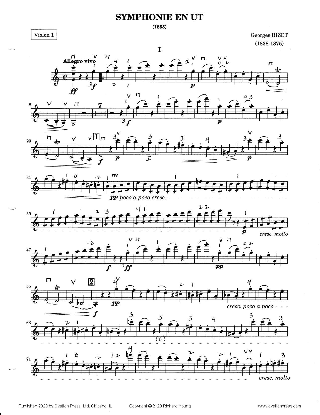 Bizet Symphony in C major (for Advanced Orchestra)